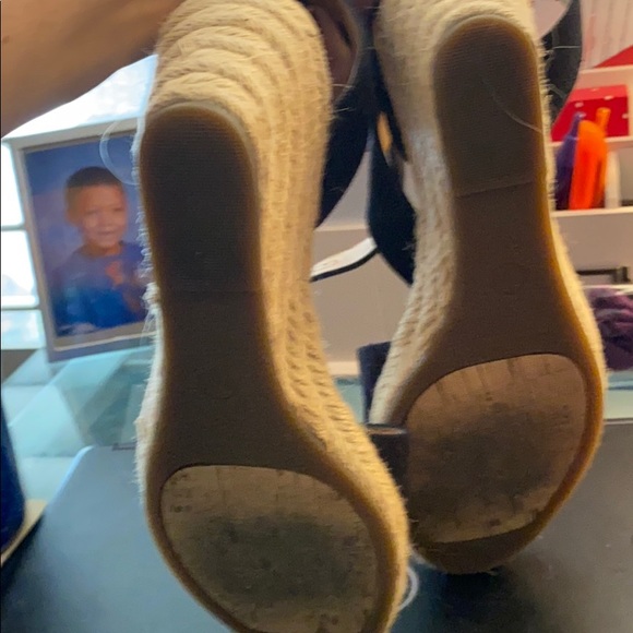 J Crew Wedge Heel 7.5 espiraladas black - Picture 4 of 7